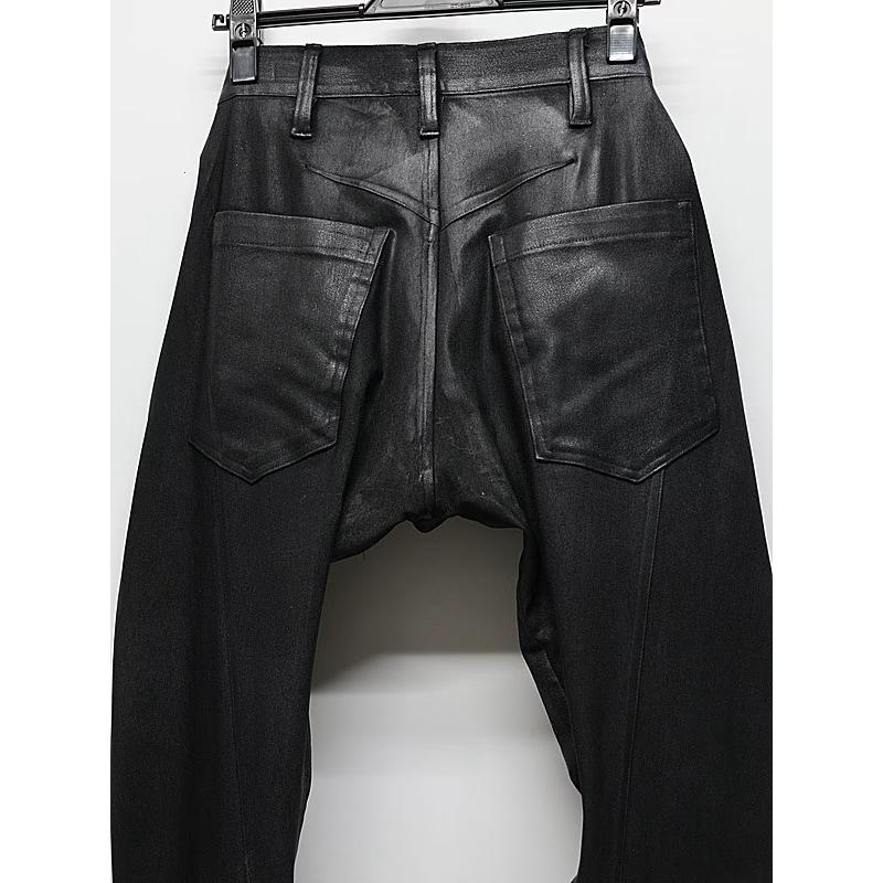 (予約品）11月末〜12月入荷予定/kiryuyrik・キリュウキリュウ/Denim Curve Pants/Blackの画像