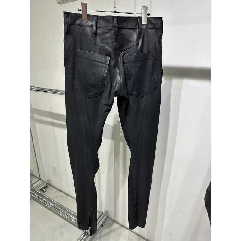 (予約品）11月末〜12月入荷予定/kiryuyrik・キリュウキリュウ/Denim Curve Pants/Blackの画像