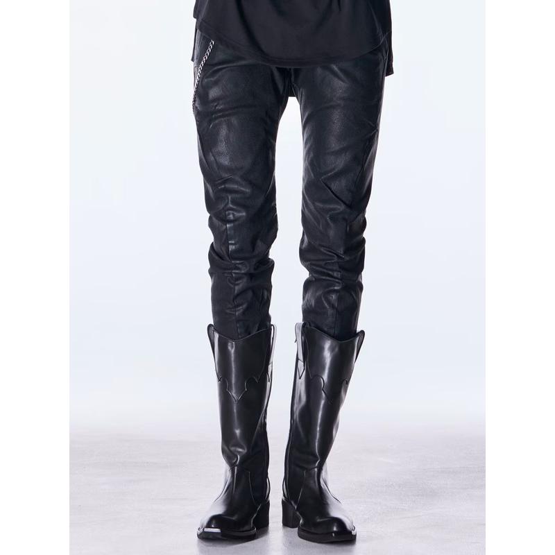 (予約品）11月末〜12月入荷予定/kiryuyrik・キリュウキリュウ/Denim Curve Pants/Blackの画像