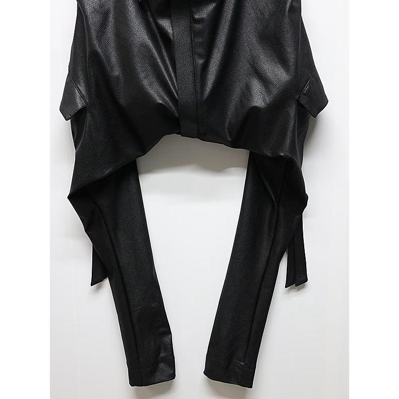 (予約品）10月末〜11月入荷予定/kiryuyrik・キリュウキリュウ/Emboss Silley Jersey Saruel Bondage Pants/Blackの画像