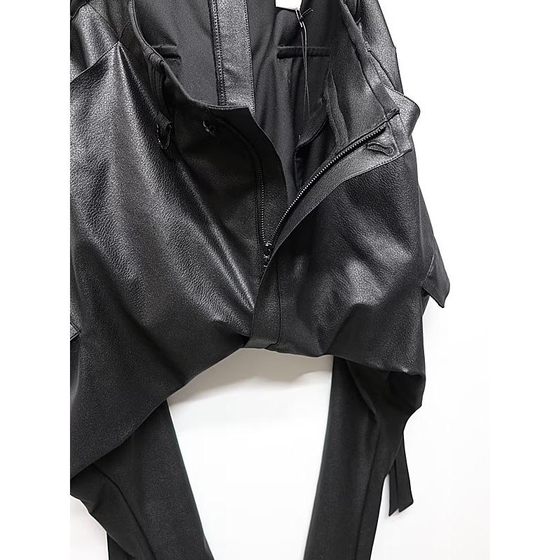 (予約品）10月末〜11月入荷予定/kiryuyrik・キリュウキリュウ/Emboss Silley Jersey Saruel Bondage Pants/Blackの画像