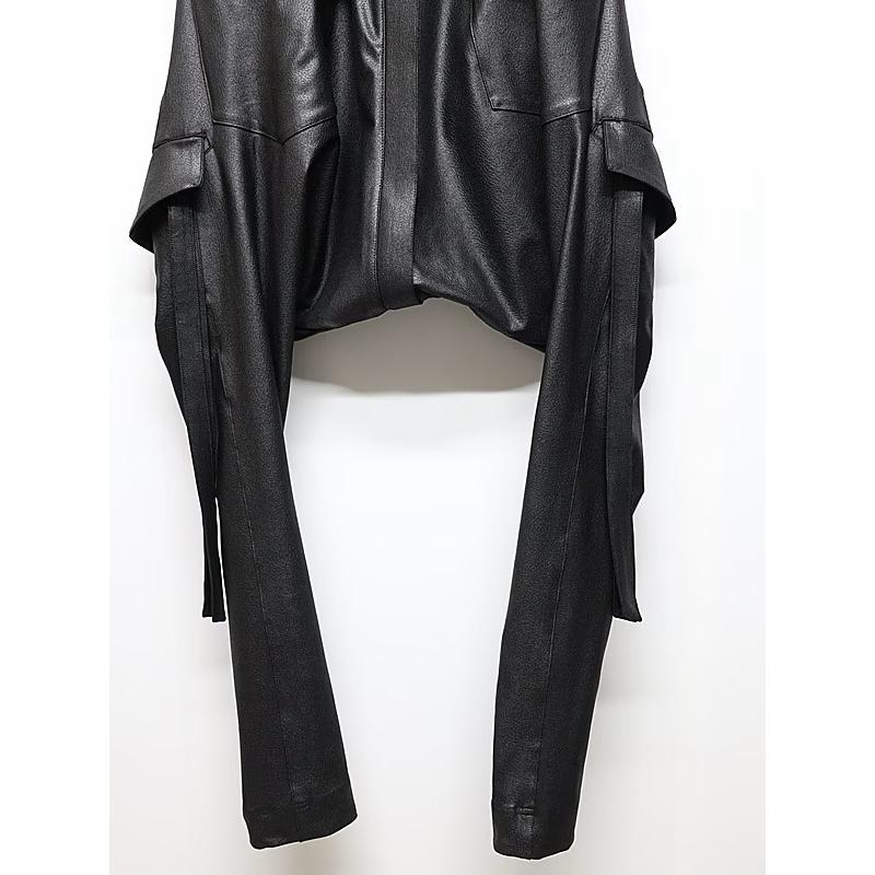(予約品）10月末〜11月入荷予定/kiryuyrik・キリュウキリュウ/Emboss Silley Jersey Saruel Bondage Pants/Blackの画像
