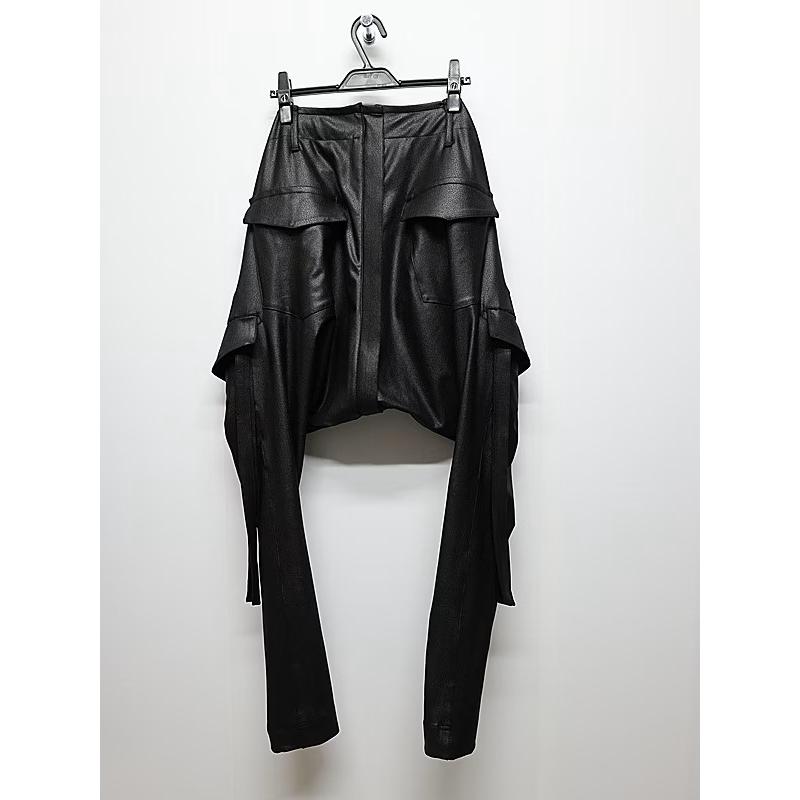 (予約品）10月末〜11月入荷予定/kiryuyrik・キリュウキリュウ/Emboss Silley Jersey Saruel Bondage Pants/Blackの画像