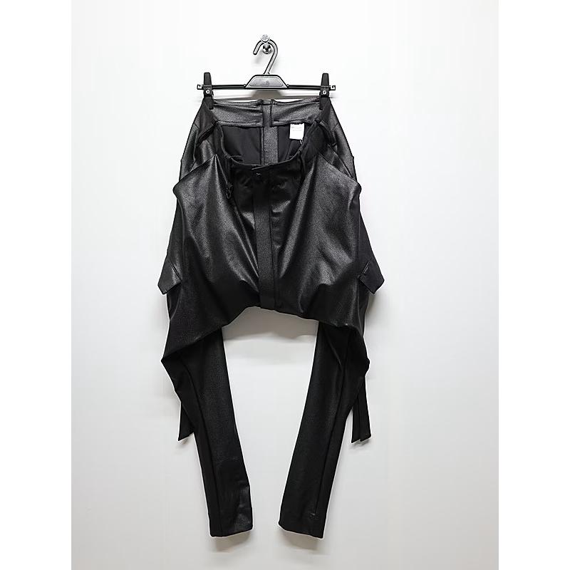 (予約品）10月末〜11月入荷予定/kiryuyrik・キリュウキリュウ/Emboss Silley Jersey Saruel Bondage Pants/Blackの画像