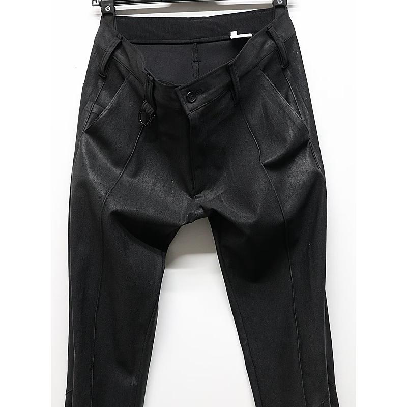 (予約品）11月末〜12月入荷予定/kiryuyrik・キリュウキリュウ/High Tension Jersey Lace Up Flare Pants/Blackの画像