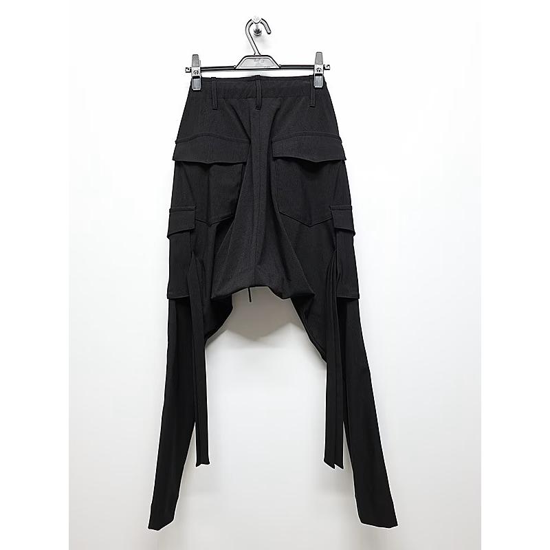(予約品）9月末〜10月入荷予定/kiryuyrik・キリュウキリュウ/High Tension Jersey Saruel Pants/Blackの画像