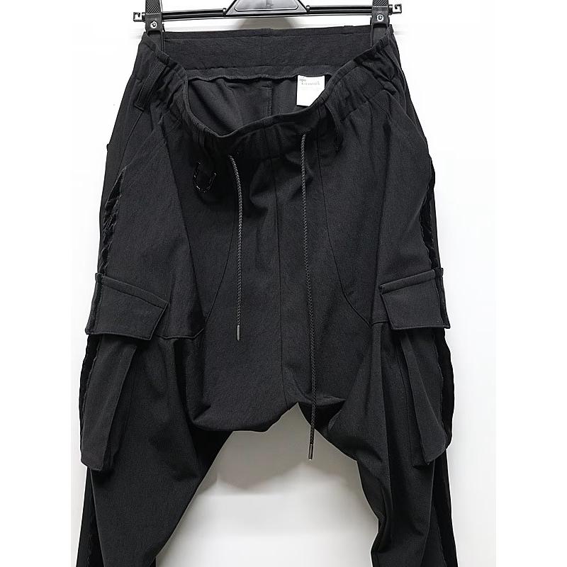 (予約品）9月末〜10月入荷予定/kiryuyrik・キリュウキリュウ/High Tension Jersey Saruel Pants/Blackの画像