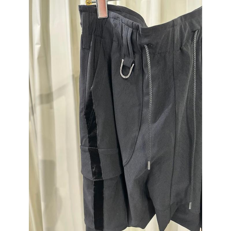 (予約品）9月末〜10月入荷予定/kiryuyrik・キリュウキリュウ/High Tension Jersey Saruel Pants/Blackの画像