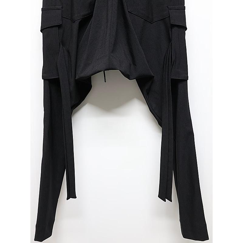 (予約品）9月末〜10月入荷予定/kiryuyrik・キリュウキリュウ/High Tension Jersey Saruel Pants/Blackの画像