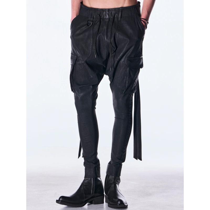 (予約品）11月末〜12月入荷予定/kiryuyrik・キリュウキリュウ/High Tension Jersey Saruel Pants/Blackの画像