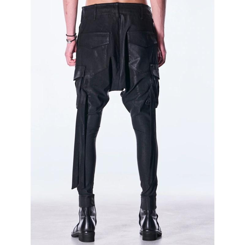 (予約品）11月末〜12月入荷予定/kiryuyrik・キリュウキリュウ/High Tension Jersey Saruel Pants/Blackの画像