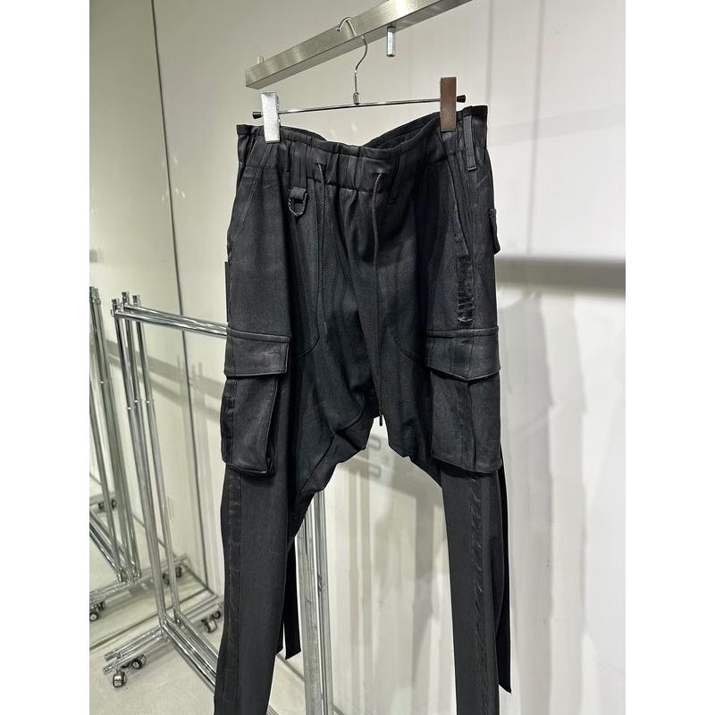 (予約品）11月末〜12月入荷予定/kiryuyrik・キリュウキリュウ/High Tension Jersey Saruel Pants/Blackの画像