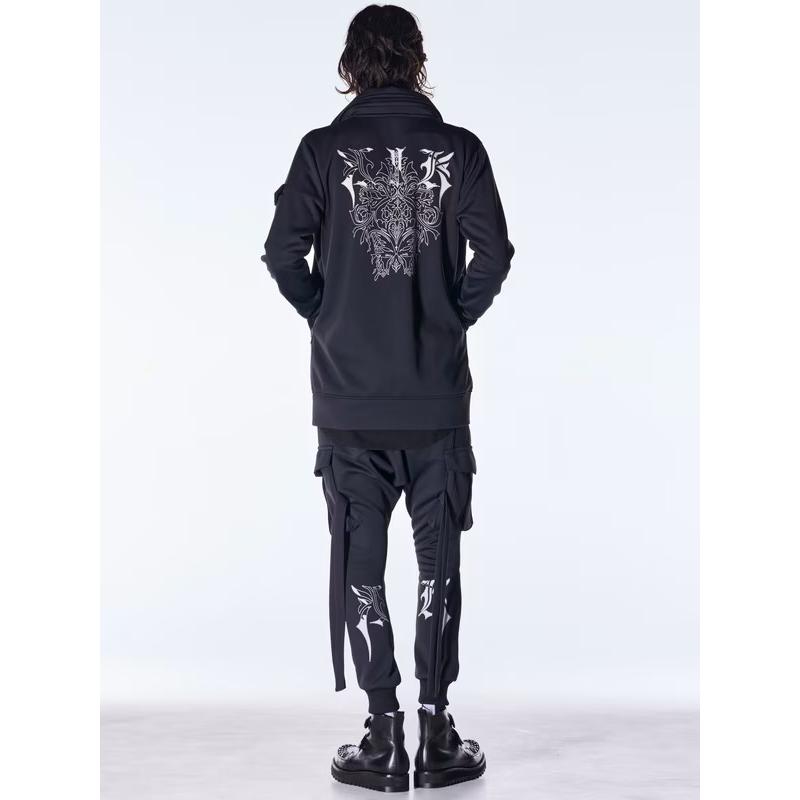 (予約品）8月末〜9月入荷予定/kiryuyrik・キリュウキリュウ/Double Knit Jersey Saruel Pants/Blackの画像
