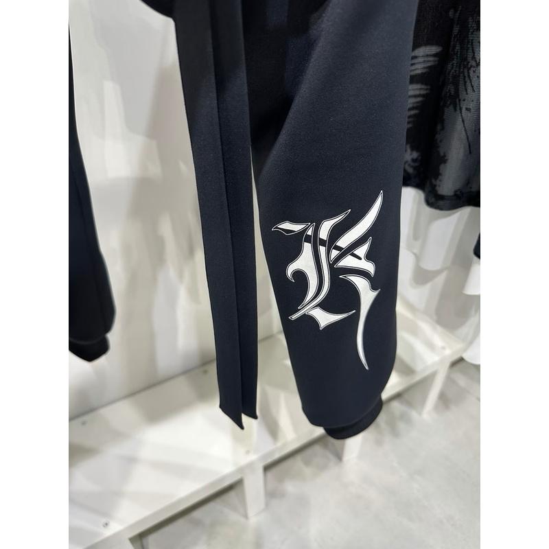 (予約品）8月末〜9月入荷予定/kiryuyrik・キリュウキリュウ/Double Knit Jersey Saruel Pants/Blackの画像