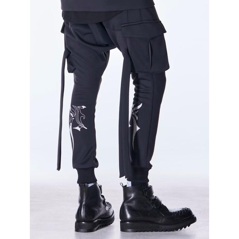 (予約品）8月末〜9月入荷予定/kiryuyrik・キリュウキリュウ/Double Knit Jersey Saruel Pants/Blackの画像