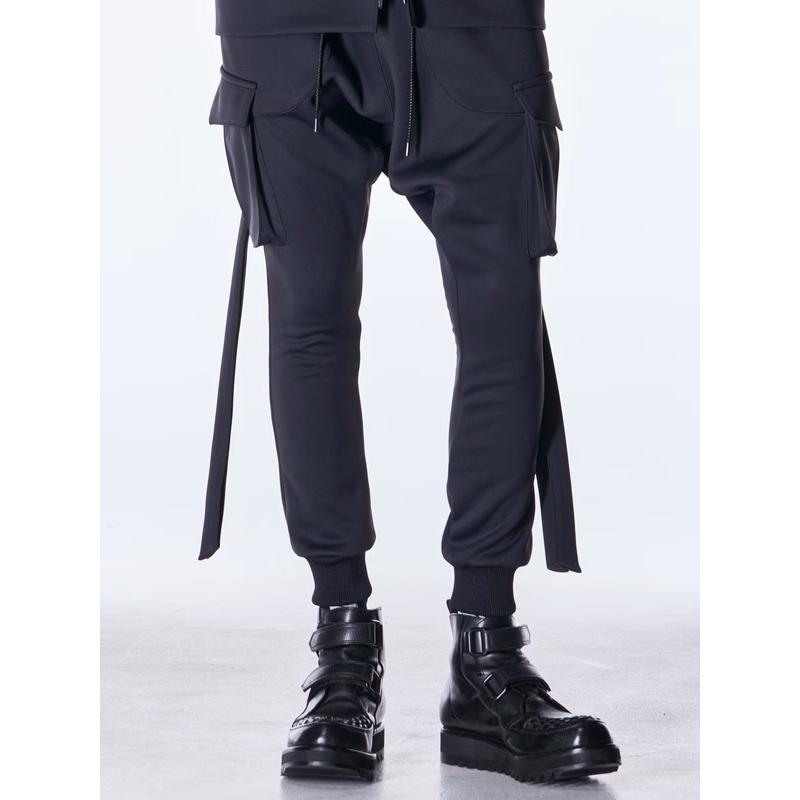 (予約品）8月末〜9月入荷予定/kiryuyrik・キリュウキリュウ/Double Knit Jersey Saruel Pants/Blackの画像