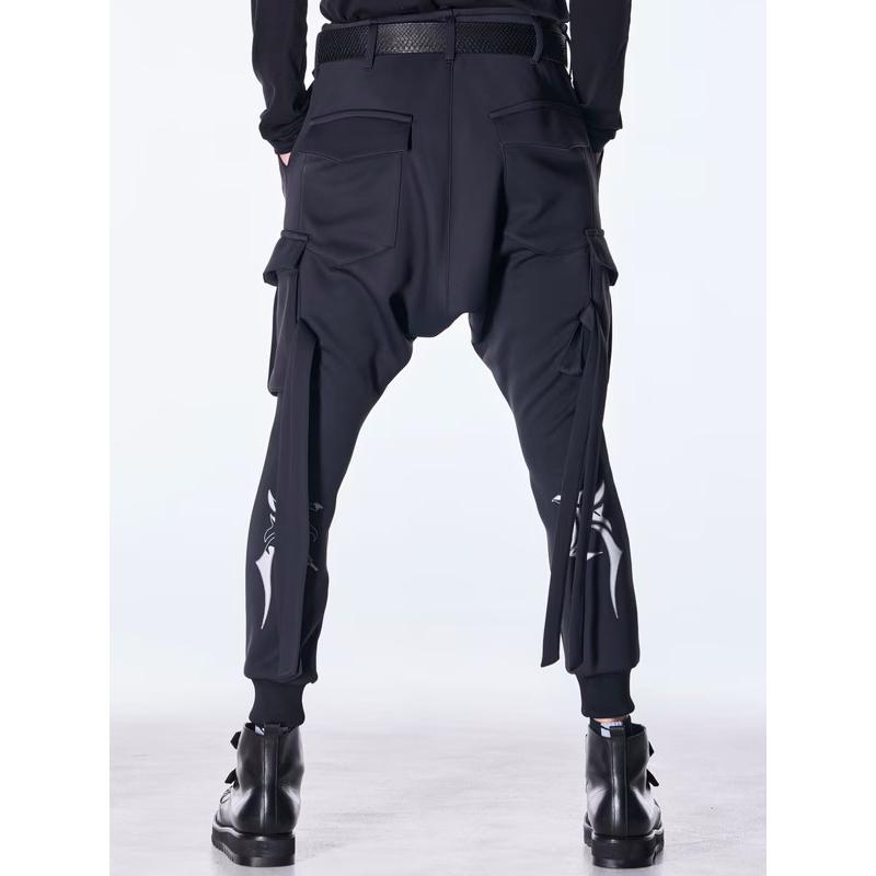 (予約品）8月末〜9月入荷予定/kiryuyrik・キリュウキリュウ/Double Knit Jersey Saruel Pants/Blackの画像
