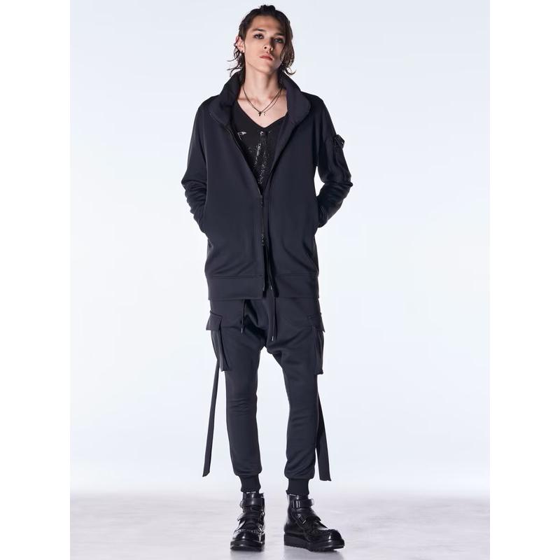 (予約品）8月末〜9月入荷予定/kiryuyrik・キリュウキリュウ/Double Knit Jersey Saruel Pants/Blackの画像