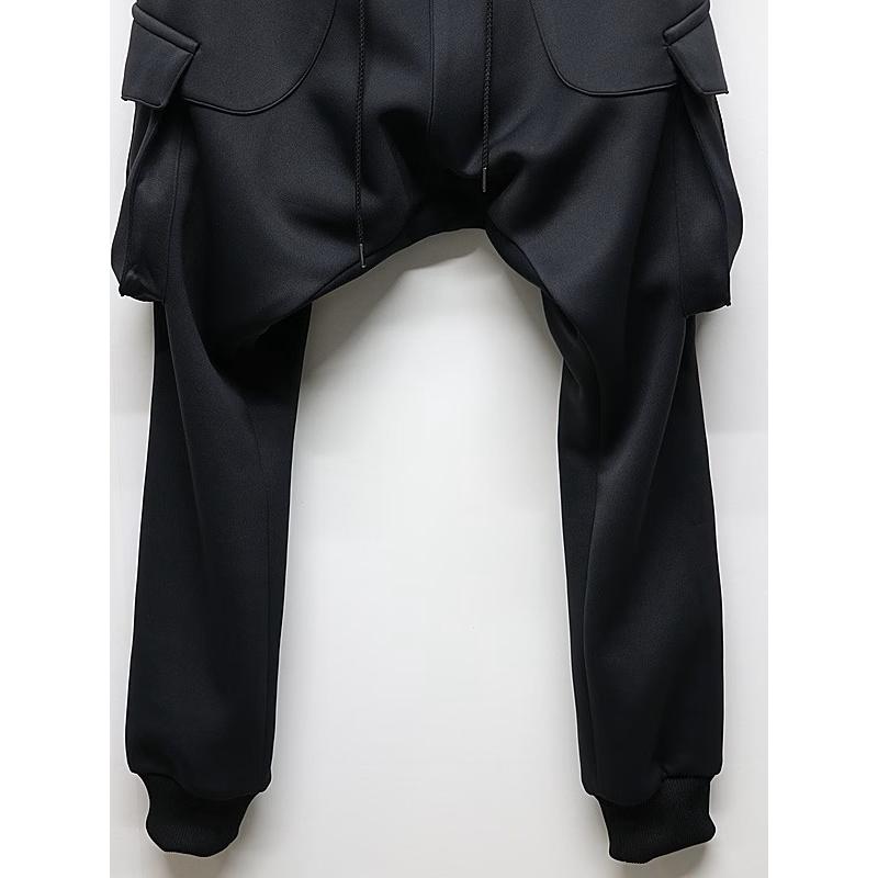 (予約品）8月末〜9月入荷予定/kiryuyrik・キリュウキリュウ/Double Knit Jersey Saruel Pants/Blackの画像