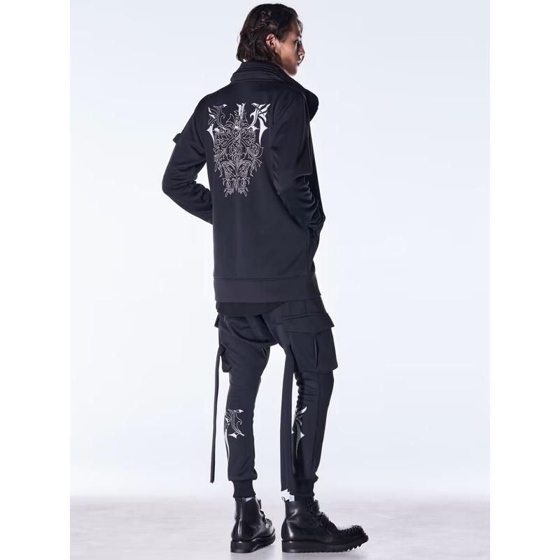 (予約品）8月末〜9月入荷予定/kiryuyrik・キリュウキリュウ/Double Knit Jersey Saruel Pants/Blackの画像