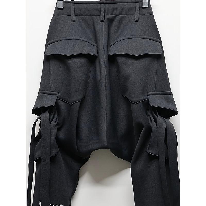 (予約品）8月末〜9月入荷予定/kiryuyrik・キリュウキリュウ/Double Knit Jersey Saruel Pants/Blackの画像
