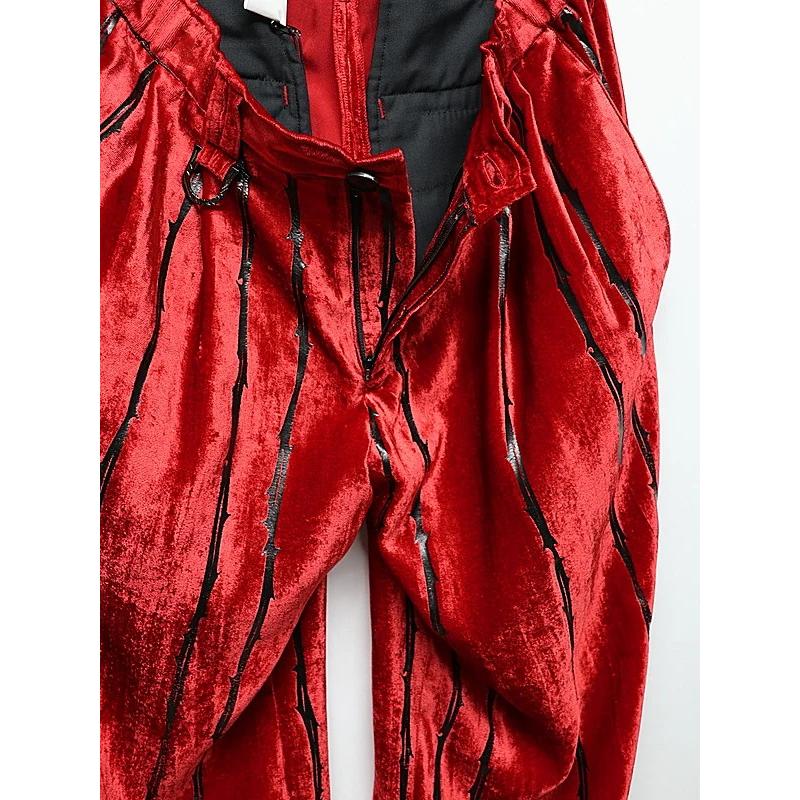 (予約品）10月末〜11月入荷予定/kiryuyrik・キリュウキリュウ/TOGE Velvet Wide Slacks/Redの画像