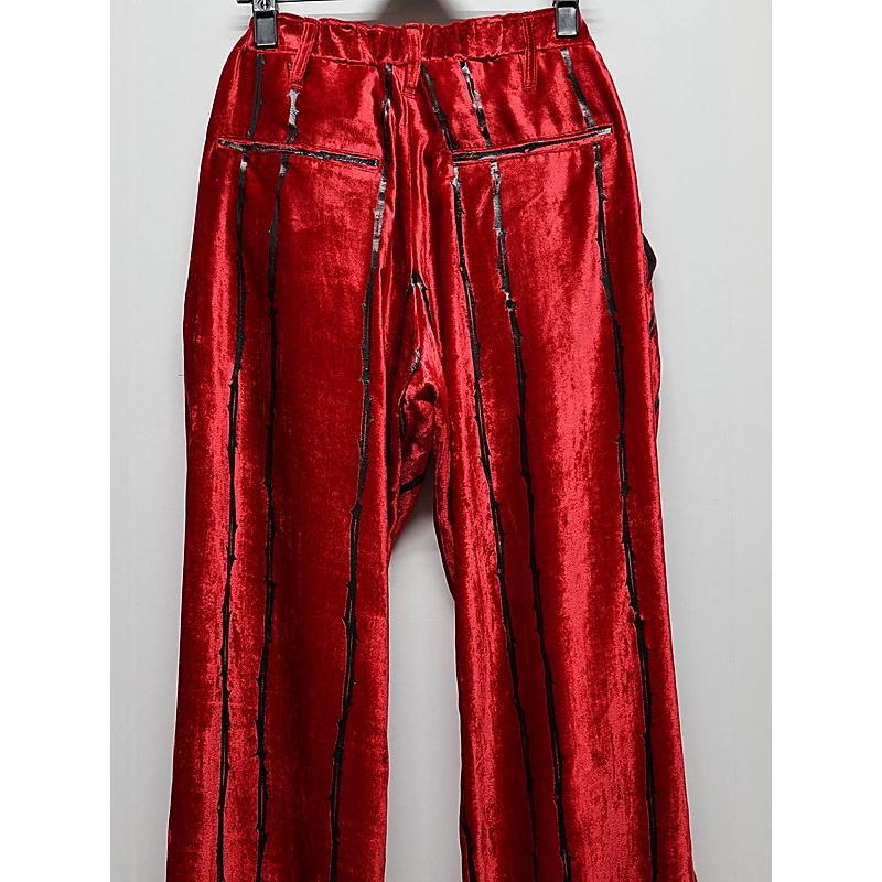 (予約品）10月末〜11月入荷予定/kiryuyrik・キリュウキリュウ/TOGE Velvet Wide Slacks/Redの画像