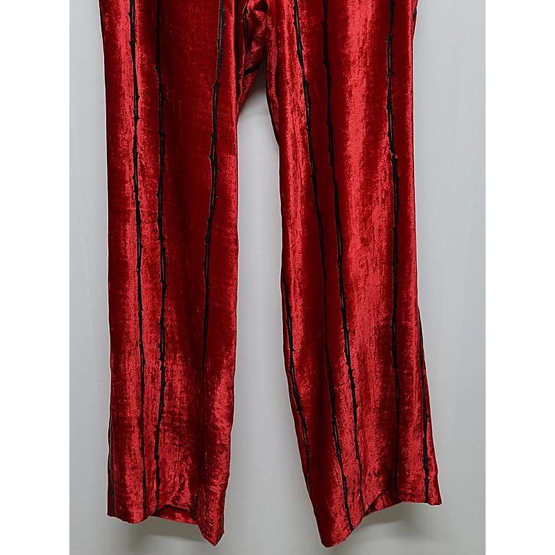 (予約品）10月末〜11月入荷予定/kiryuyrik・キリュウキリュウ/TOGE Velvet Wide Slacks/Redの画像