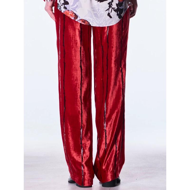 (予約品）10月末〜11月入荷予定/kiryuyrik・キリュウキリュウ/TOGE Velvet Wide Slacks/Redの画像