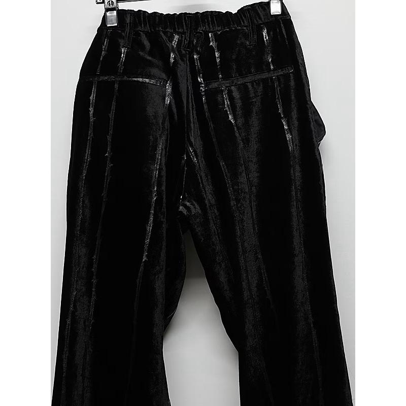 (予約品）10月末〜11月入荷予定/kiryuyrik・キリュウキリュウ/TOGE Velvet Wide Slacks/Blackの画像