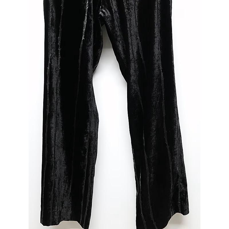 (予約品）10月末〜11月入荷予定/kiryuyrik・キリュウキリュウ/TOGE Velvet Wide Slacks/Blackの画像