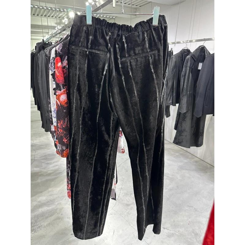 (予約品）10月末〜11月入荷予定/kiryuyrik・キリュウキリュウ/TOGE Velvet Wide Slacks/Blackの画像