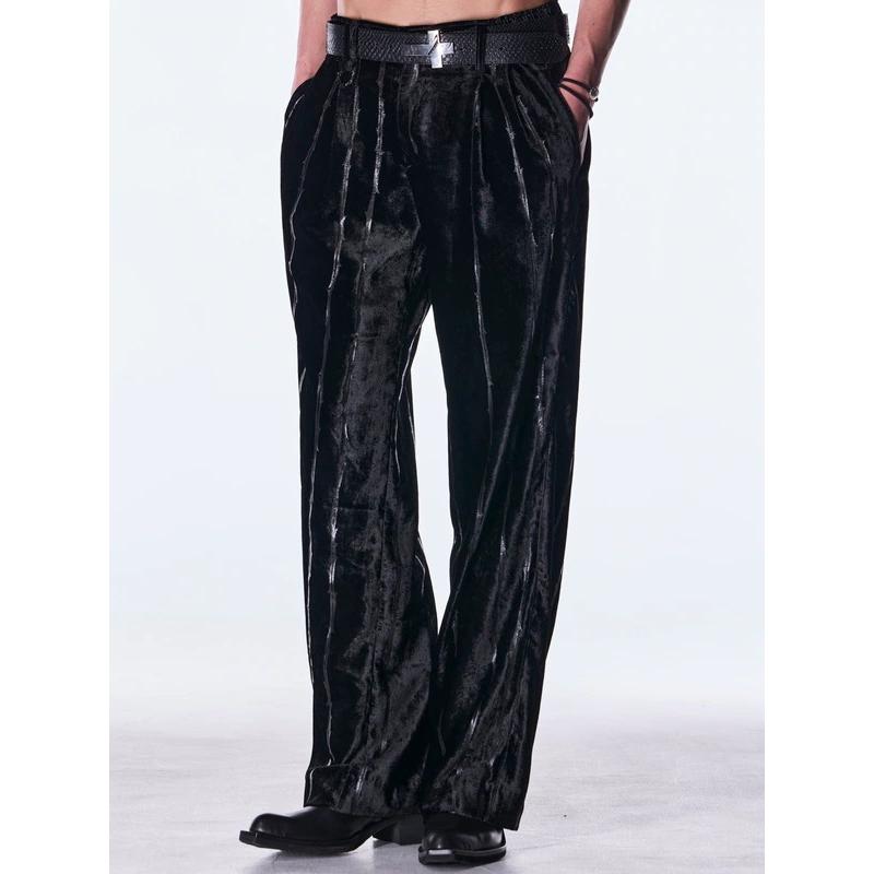 (予約品）10月末〜11月入荷予定/kiryuyrik・キリュウキリュウ/TOGE Velvet Wide Slacks/Blackの画像