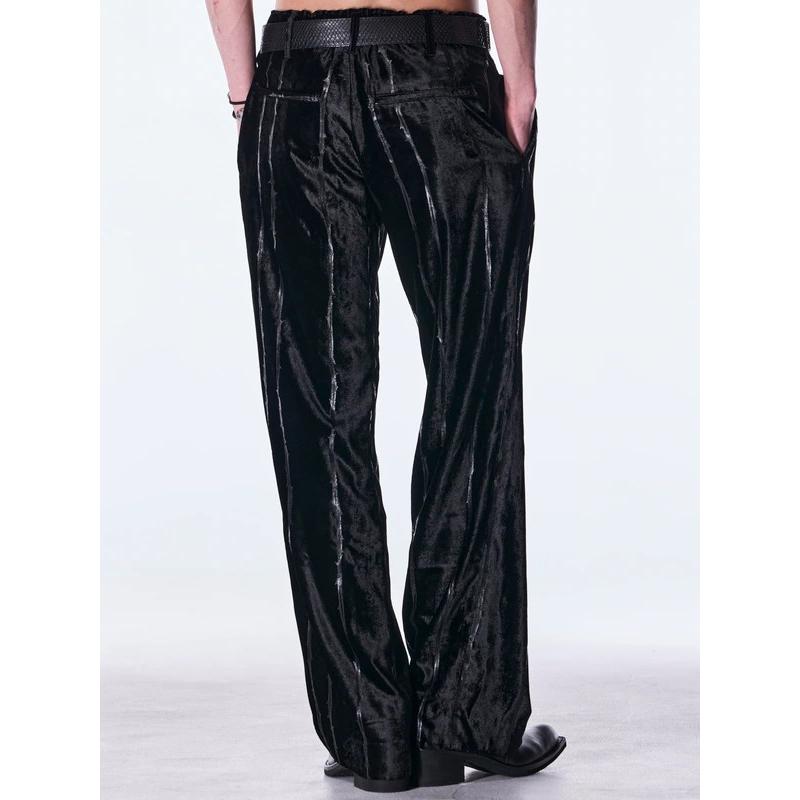 (予約品）10月末〜11月入荷予定/kiryuyrik・キリュウキリュウ/TOGE Velvet Wide Slacks/Blackの画像