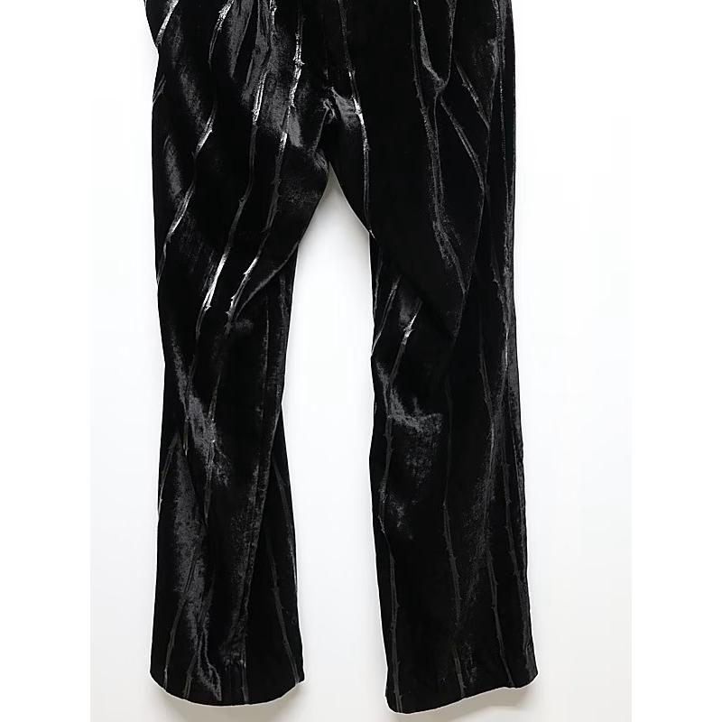 (予約品）10月末〜11月入荷予定/kiryuyrik・キリュウキリュウ/TOGE Velvet Wide Slacks/Blackの画像