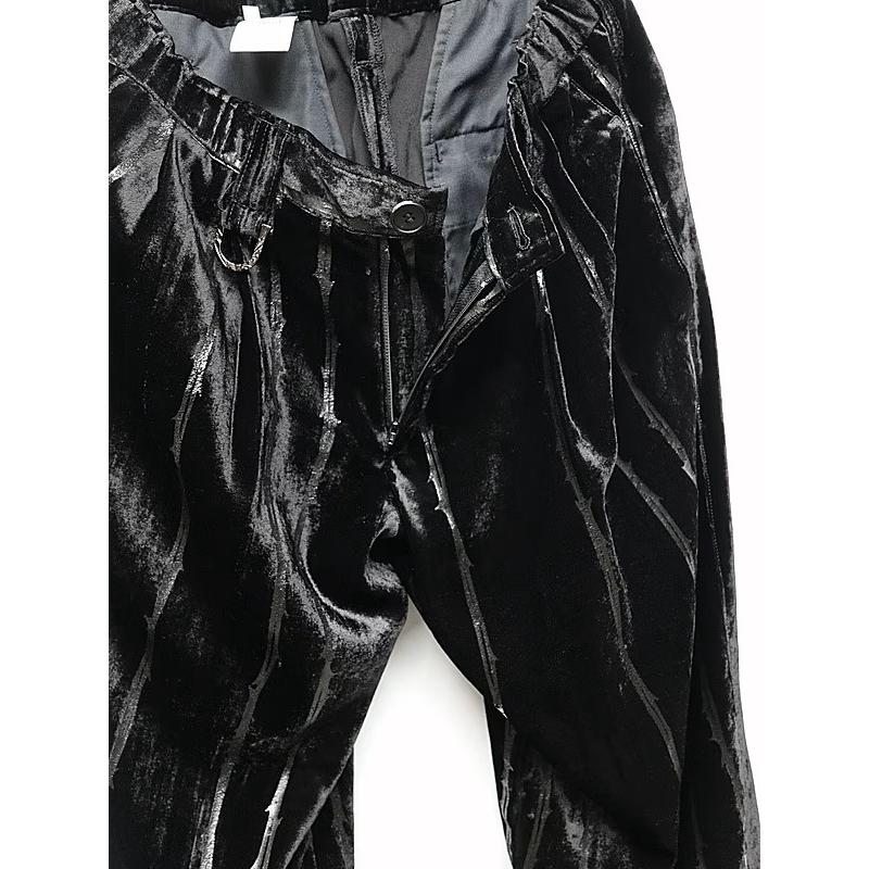 (予約品）10月末〜11月入荷予定/kiryuyrik・キリュウキリュウ/TOGE Velvet Wide Slacks/Blackの画像