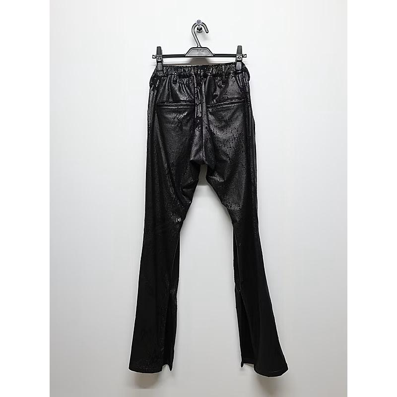 (予約品）11月末〜12月入荷予定/kiryuyrik・キリュウキリュウ/Cross Dot Fleece Boots Cut Slacks/Blackの画像