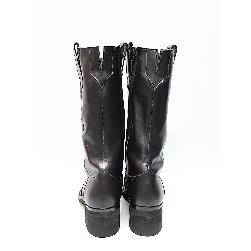 (予約品）11月末〜12月入荷予定/kiryuyrik・キリュウキリュウ/Cow Hide Western Boots/Blackの画像