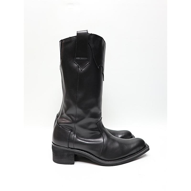 (予約品）11月末〜12月入荷予定/kiryuyrik・キリュウキリュウ/Cow Hide Western Boots/Blackの画像