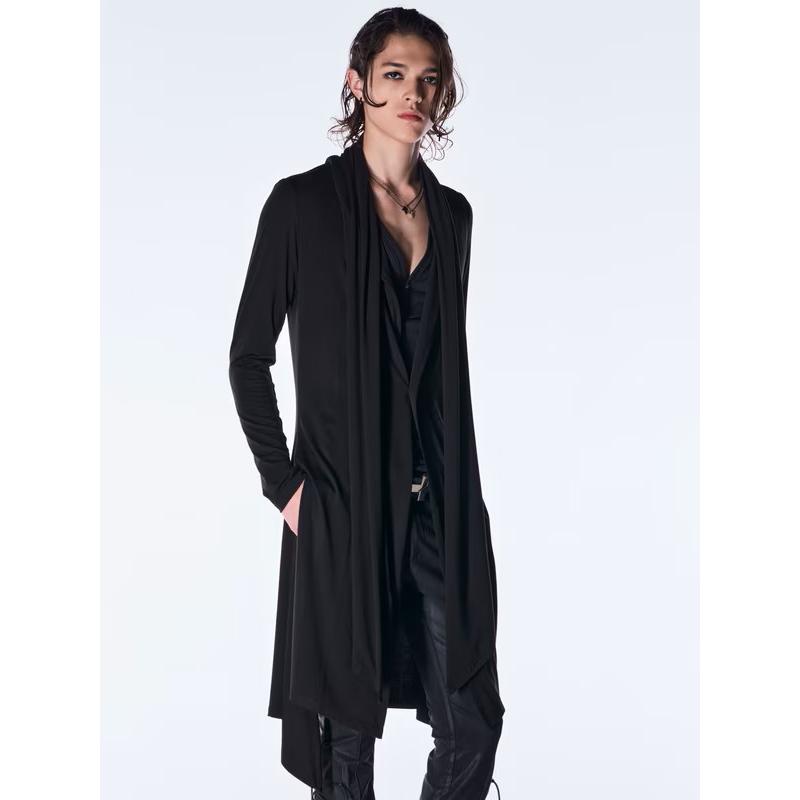 (予約品）10月末〜11月入荷予定/kiryuyrik・キリュウキリュウ/Heat Tech BEATENJIKU Stoal Cardigan/Black