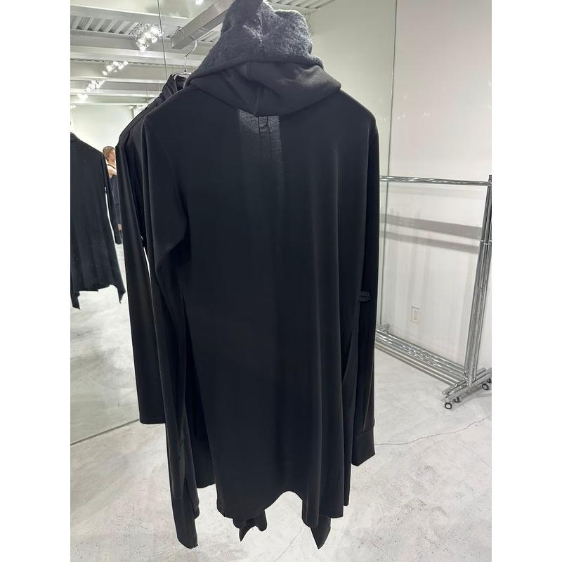 (予約品）10月末〜11月入荷予定/kiryuyrik・キリュウキリュウ/Heat Tech BEATENJIKU Wrap Cardigan/Blackの画像