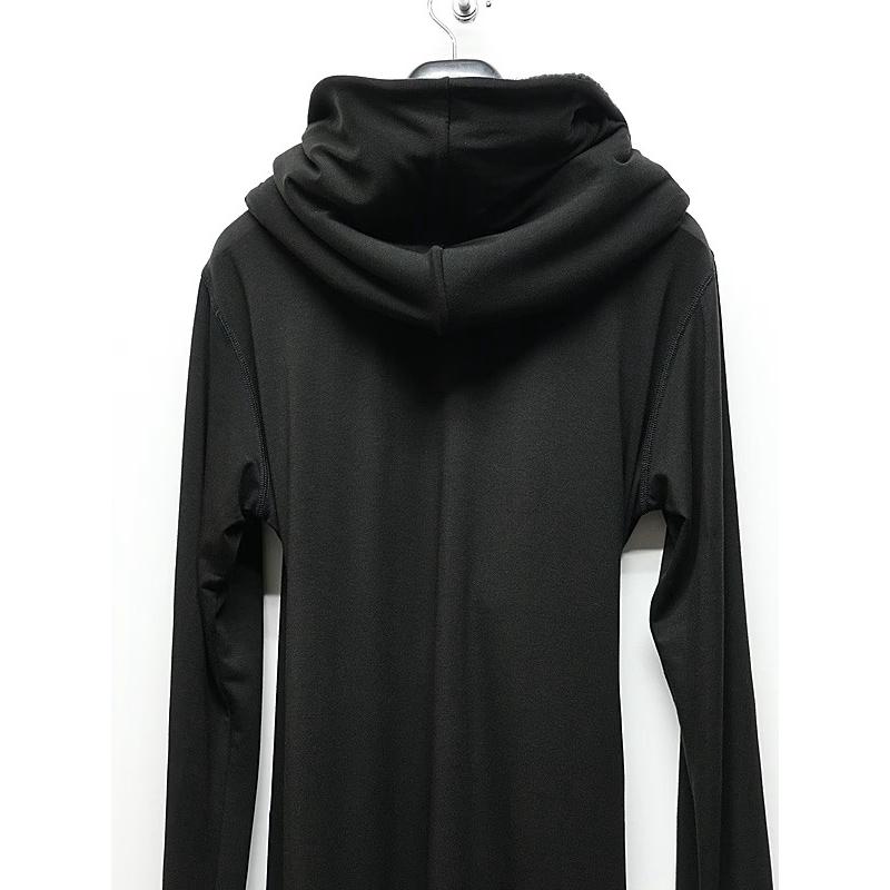 (予約品）10月末〜11月入荷予定/kiryuyrik・キリュウキリュウ/Heat Tech BEATENJIKU Wrap Cardigan/Blackの画像