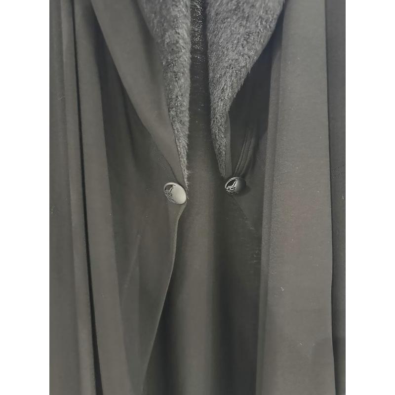 (予約品）10月末〜11月入荷予定/kiryuyrik・キリュウキリュウ/Heat Tech BEATENJIKU Wrap Cardigan/Blackの画像