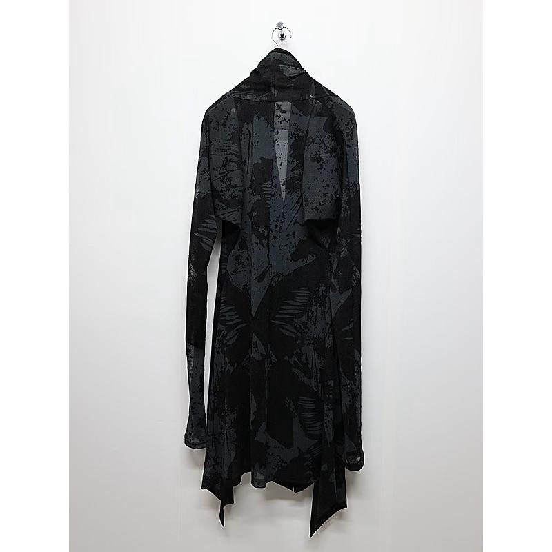 (予約品）9月末〜10月入荷予定/kiryuyrik・キリュウキリュウ/Opal Mesh Flare Cardigan/Blackの画像
