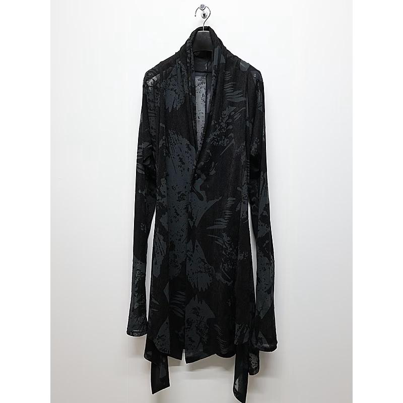 (予約品）9月末〜10月入荷予定/kiryuyrik・キリュウキリュウ/Opal Mesh Flare Cardigan/Blackの画像