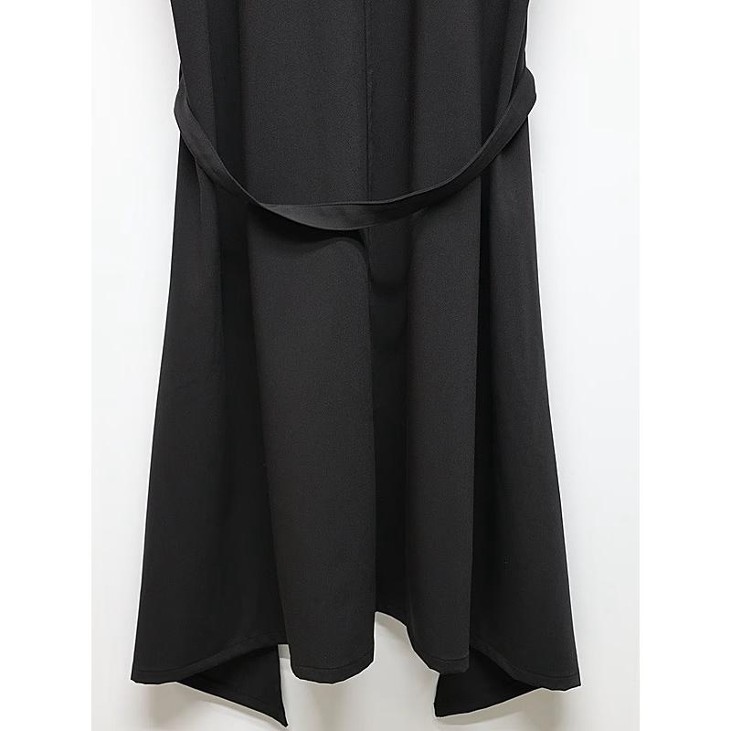(予約品）9月末〜10月入荷予定/kiryuyrik・キリュウキリュウ/PE Gabardine Flare Vest/Blackの画像