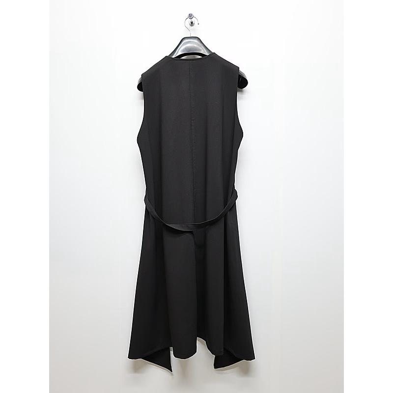 (予約品）9月末〜10月入荷予定/kiryuyrik・キリュウキリュウ/PE Gabardine Flare Vest/Blackの画像