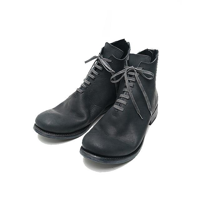 Portaille・ポルタユ/Filled steer Backzip balmoral boots/BLK :M29H1