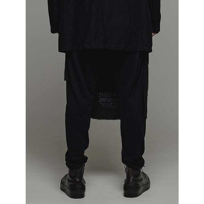 SALE50%OFF/nude:masahiko maruyama ・ヌード:マサヒコマルヤマ/Linen Dobby Shadow Check REVERSIBLE WAIST APRON/Black | nude:masahiko maruyama | 03