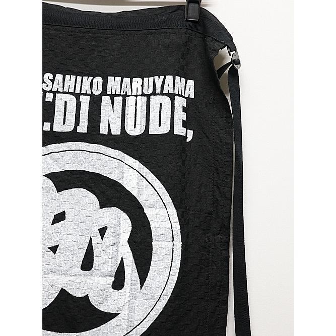 SALE50%OFF/nude:masahiko maruyama ・ヌード:マサヒコマルヤマ/Linen Dobby Shadow Check REVERSIBLE WAIST APRON/Black | nude:masahiko maruyama | 05